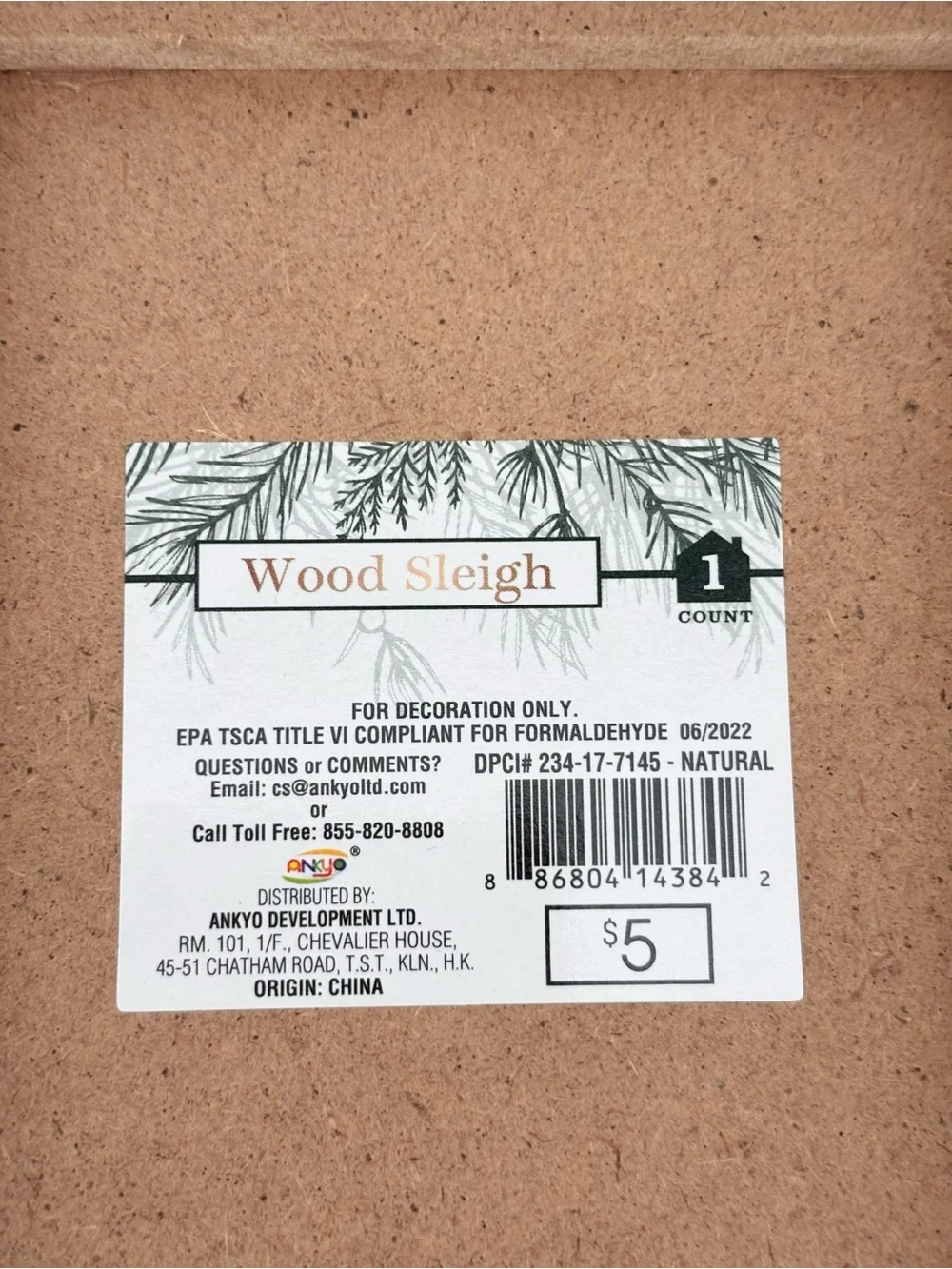 TARGET Wood Sleigh & Bottle Brush Trees NWT